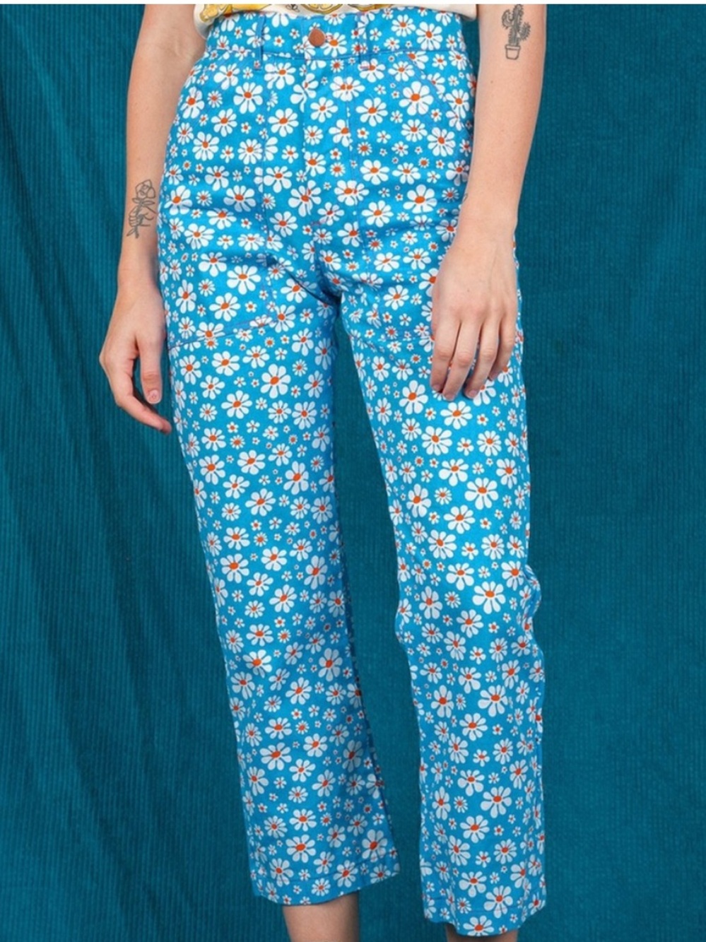 Big Bud Press Lazy Daisy Work Pants Cropped Jeans